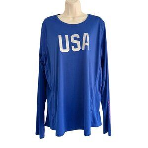 NIKE USA TEAM RIO Training & Travel Miler Long Sleeve Jersey Rare Woman's Sz XXL